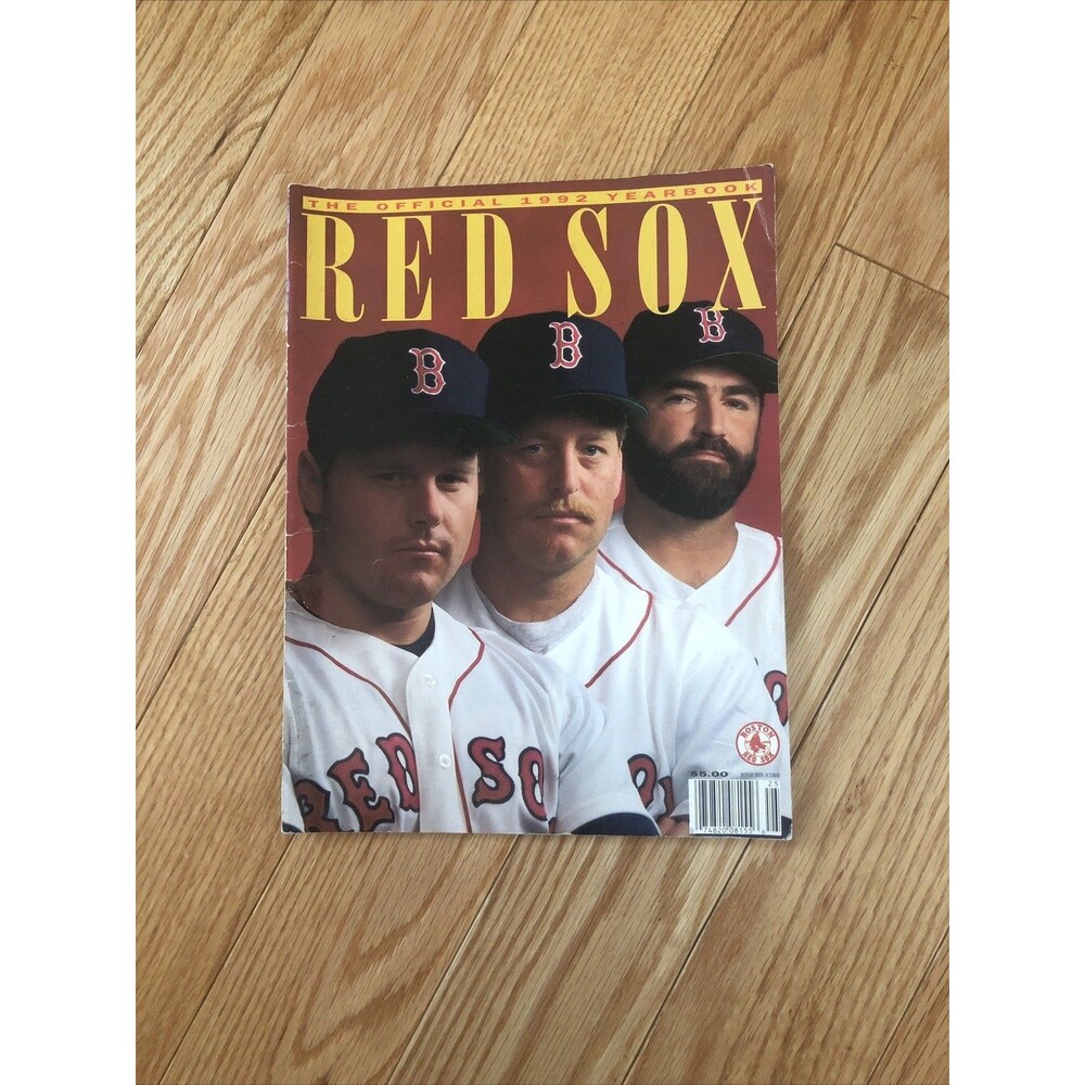 Vintage Boston Red Sox Official‎ 1992 Yearbook Clemens Viola Reardon Cover MLB